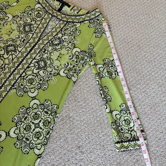 BCBGMaxazria AVILA dress lime green combo Small - Picture 10 of 16